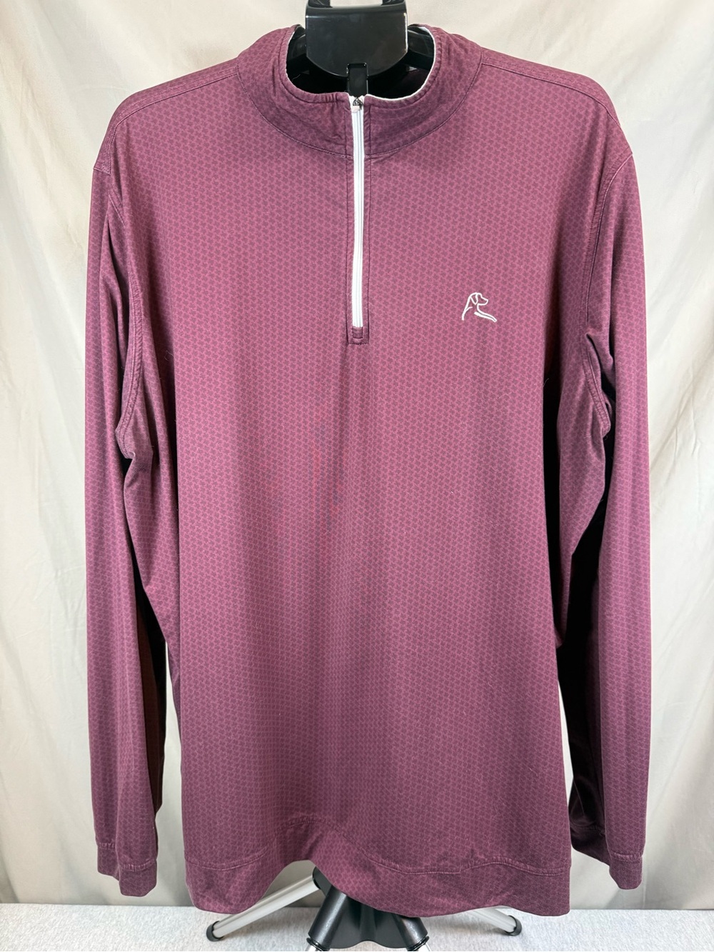 Rhoback Texas State Flag Performance Quarter-Zip Maroon - Size XXL
